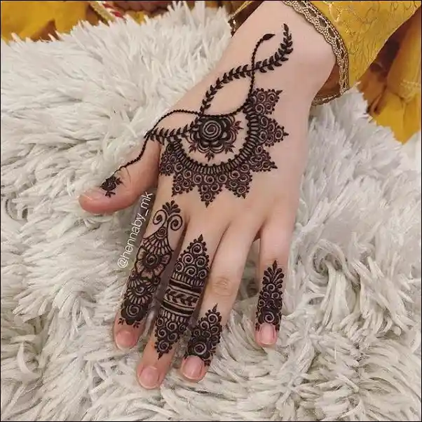 back hand mehndi design 102