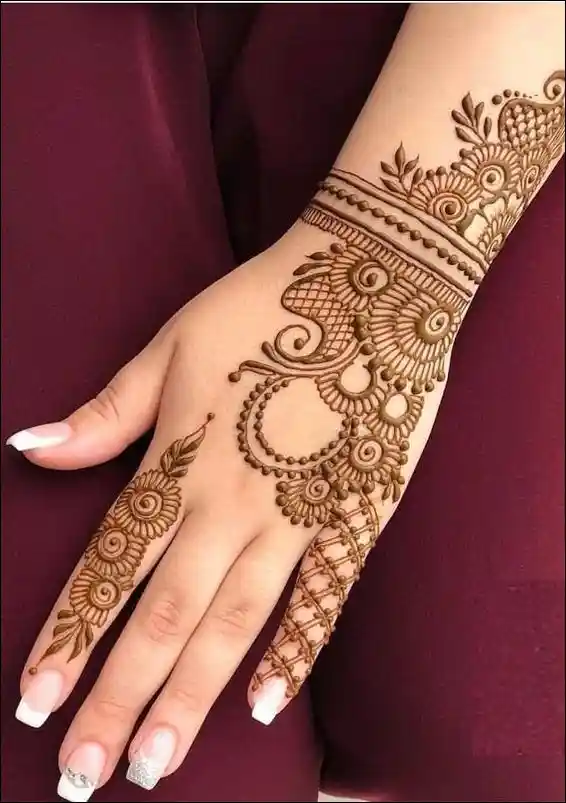 back hand mehndi design 30