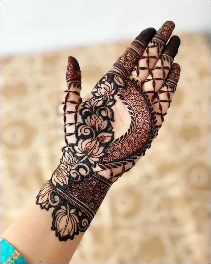 back hand mehndi design 75