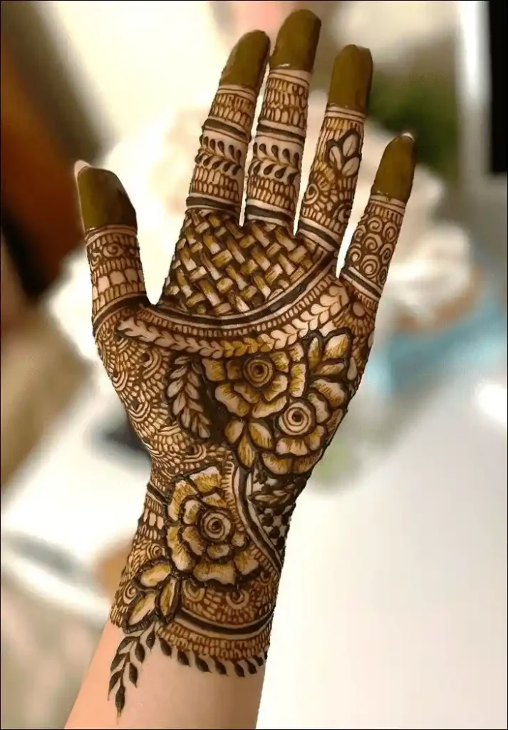 back hand mehndi design 84