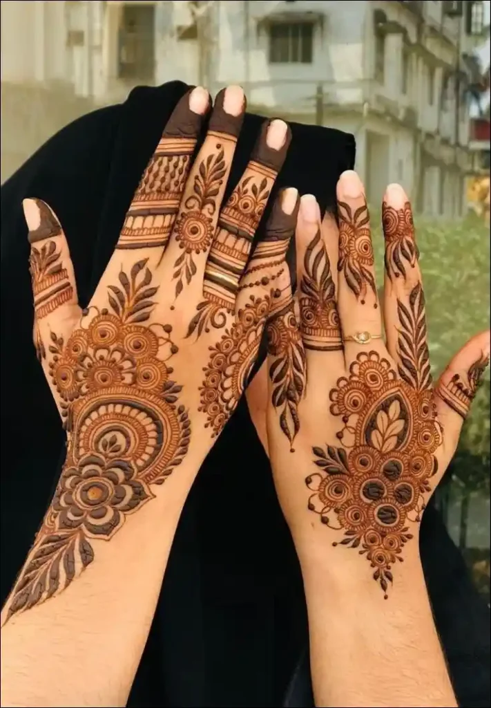 front hand mehndi design 14