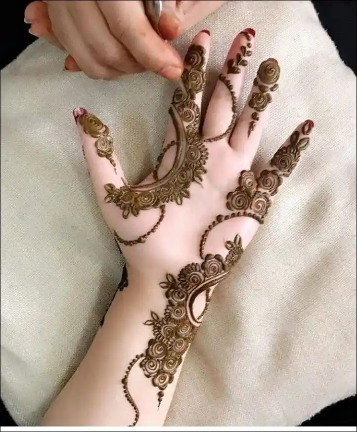 front hand mehndi design 50