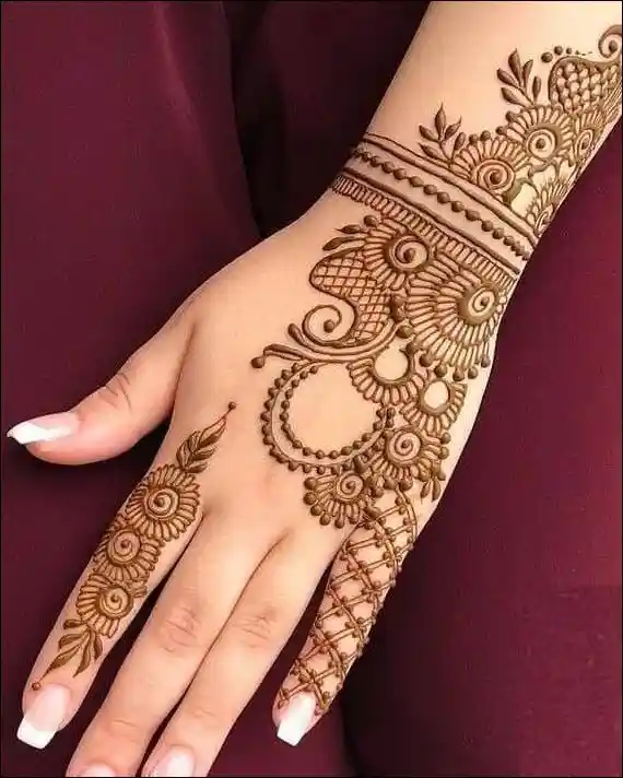 front hand mehndi design 86