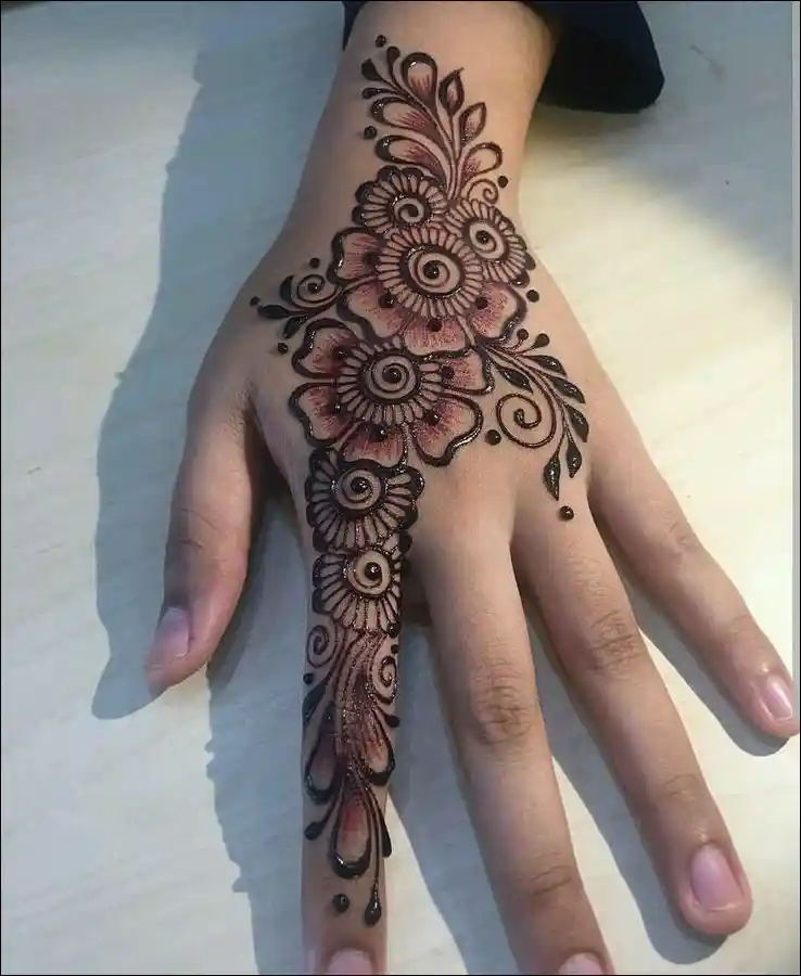 front hand mehndi design 95